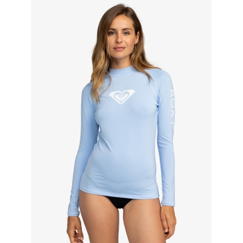 ROXY WHOLE HEARTED LONG SLEEVE UPF 50 RASH GUARD  BEL AIR BLUE