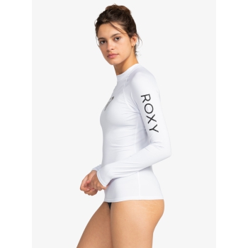 ROXY WHOLE HEARTED LONG SLEEVE UPF 50 RASH GUARD WHITE