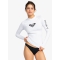 ROXY WHOLE HEARTED LONG SLEEVE UPF 50 RASH GUARD WHITE