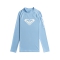 ROXY WHOLE HEARTED LONG SLEEVE GIRL UPF 50 RASH GUARD BEL AIR BLUE