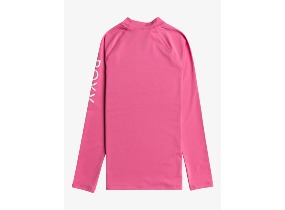 ROXY WHOLE HEARTED LONG SLEEVE GIRL UPF 50 RASH GUARD PINK