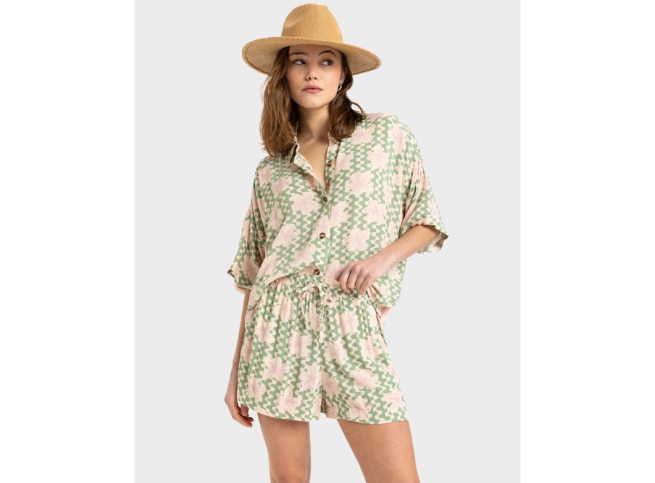 ROXY SHORT LEKEITIO BREAK HIGH PRINTED BASIL PARTY WAVES