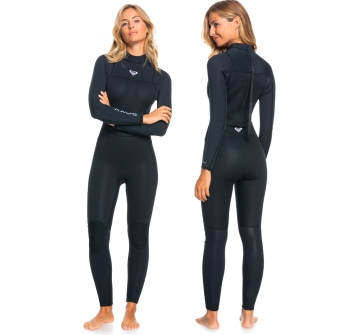 ROXY 4/3 PROLOGUE BACK ZIP WETSUIT FOR WOMEN BLACK