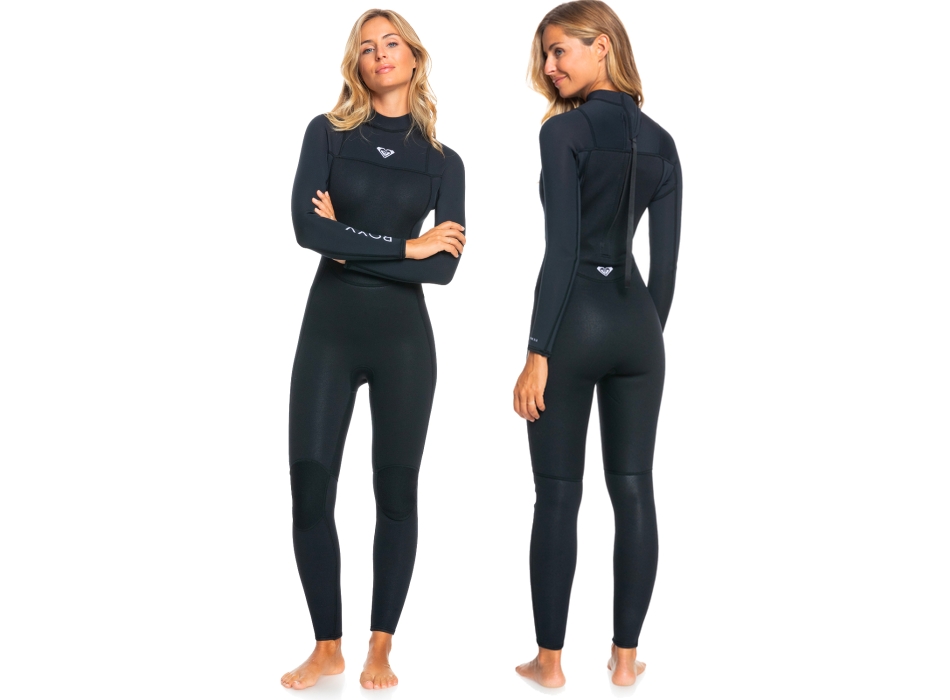 ROXY 4/3 PROLOGUE BACK ZIP WETSUIT FOR WOMEN BLACK