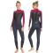 ROXY 4/3 PROLOGUE BACK ZIP WETSUIT FOR WOMEN BLUE RED