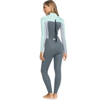 ROXY 4/3 PROLOGUE BACK ZIP WETSUIT FOR WOMEN ICE GREEN