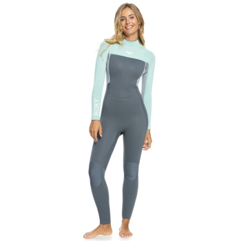 ROXY 4/3 PROLOGUE BACK ZIP WETSUIT FOR WOMEN ICE GREEN