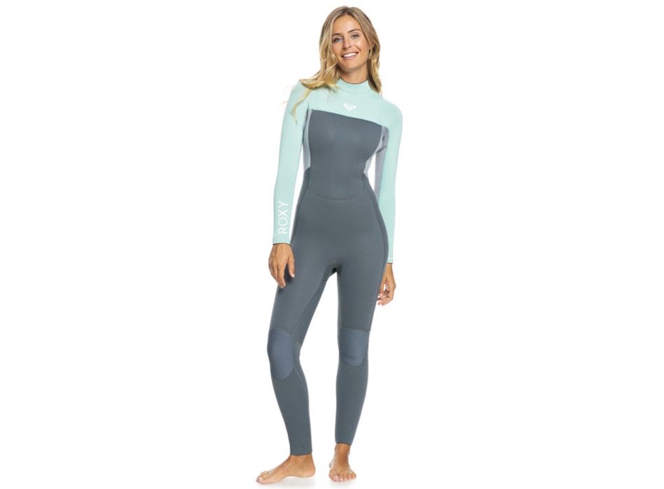 ROXY 4/3 PROLOGUE BACK ZIP WETSUIT FOR WOMEN ICE GREEN