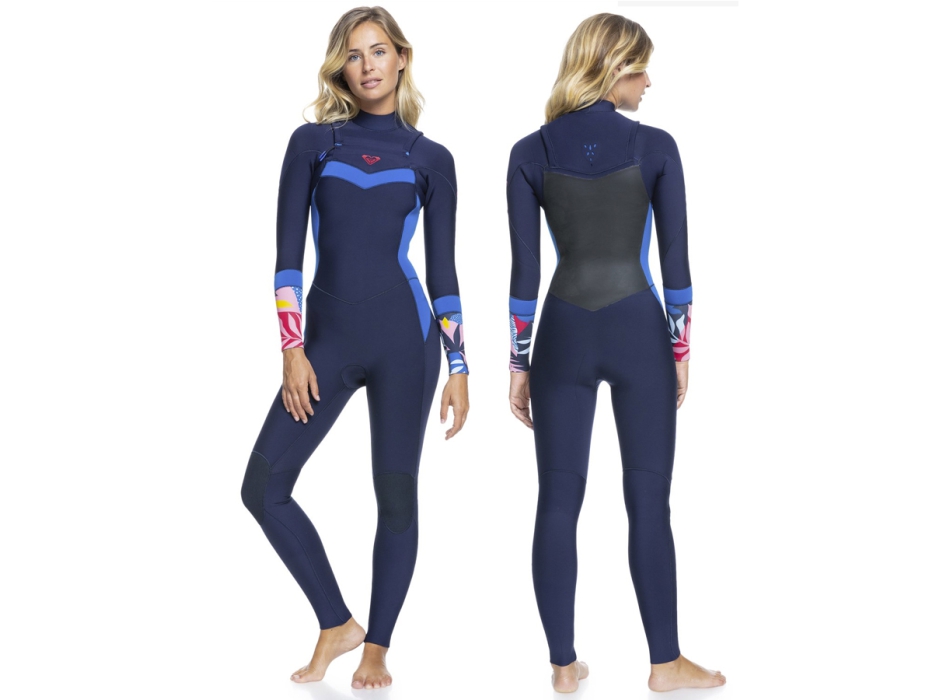 ROXY 4/3 SYNCRO SEIRES FRONT ZIP WETSUIT NAVY NIGHTS