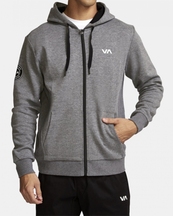 grey rvca hoodie