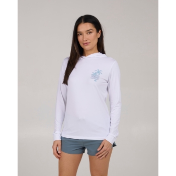 SALTY CREW A FRAME HOODED LONG SLEEVE SUN SHIRT WHITE