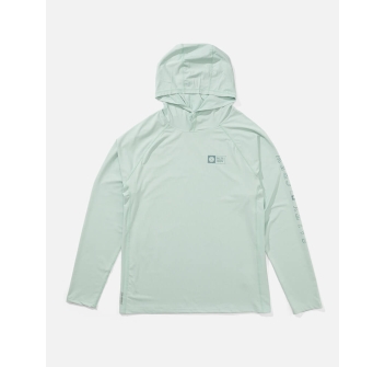 SALTY CREW APEX PERFORATED LS HOODED SUNSHIRT UPF 50+ MARINE