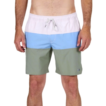 SALTY CREW BEACONS 2 MARINE BLUE ELASTIC BOARDSHORTS 18"