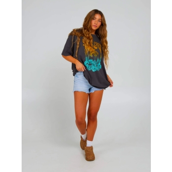 SALTY CREW BIG WAVE COVER UP TEE CHARCOAL