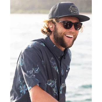 SALTY CREW BREEZER PERF BUTTON UP SHIRT SHORT SLEEVE PHANTOM