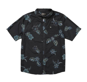SALTY CREW BREEZER PERF BUTTON UP SHIRT SHORT SLEEVE PHANTOM
