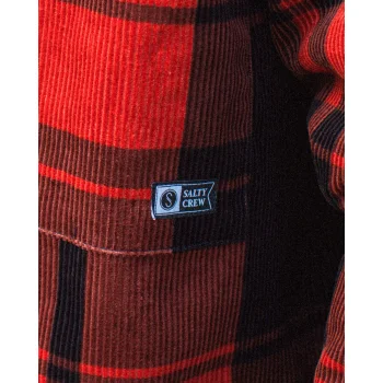 SALTY CREW CRUX OVERSHIRT WASHED RED 