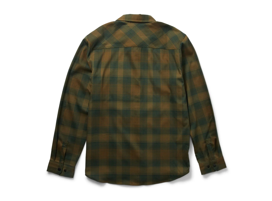 SALTY CREW FATHOM LONG SLEEVE TECH FLANNEL EARTH