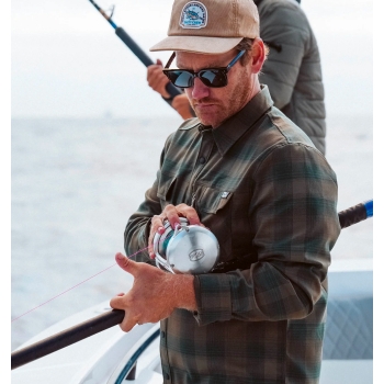 SALTY CREW FATHOM LONG SLEEVE TECH FLANNEL EARTH