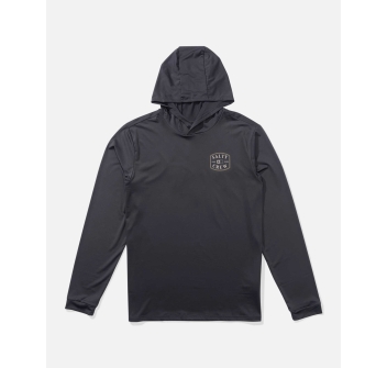 SALTY CREW CHARCOAL LS HOODED SUNSHIRT UPF 50+ CHARCOAL