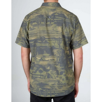 SALTY CREW CEDROS WOVEN CHARCOAL UPF40+