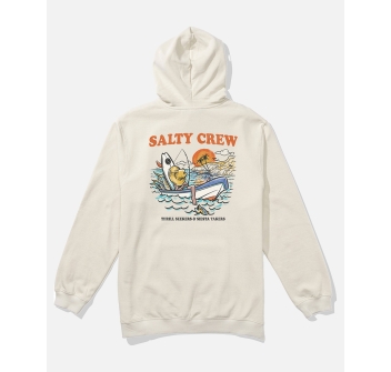 SALTY CREW DOWNTIME HOOD FLEECE MOONBEAM