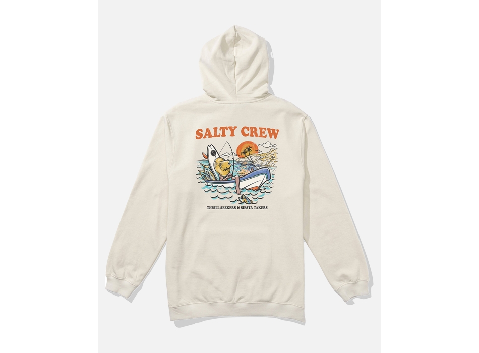 SALTY CREW DOWNTIME HOOD FLEECE MOONBEAM