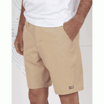 SALTY CREW DRIFTER 2 PERFORATED HYBRID WALKSHORT 19" KHAKI