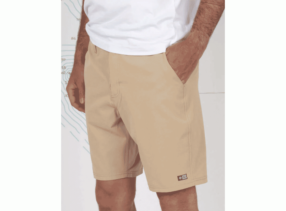 SALTY CREW DRIFTER 2 PERFORATED HYBRID WALKSHORT 19" KHAKI