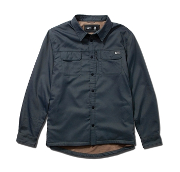 SALTY CREW FATHOM LS TECH SHACKET MIDNIGHT NAVY