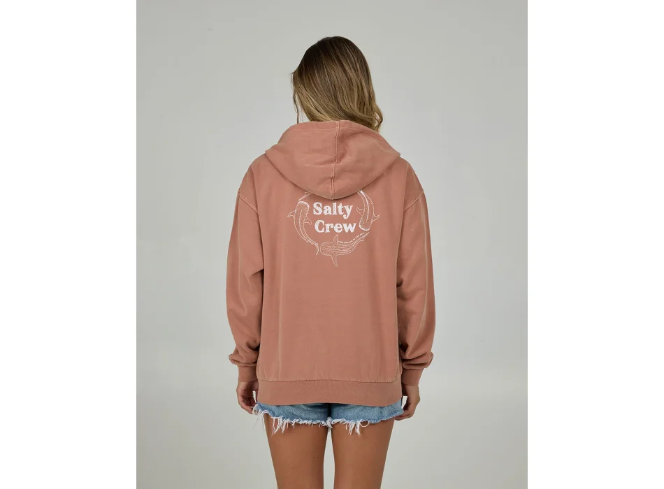 SALTY CREW SWEATSHIRT HOODIE RESPECT ZIP HOODY SIERRA