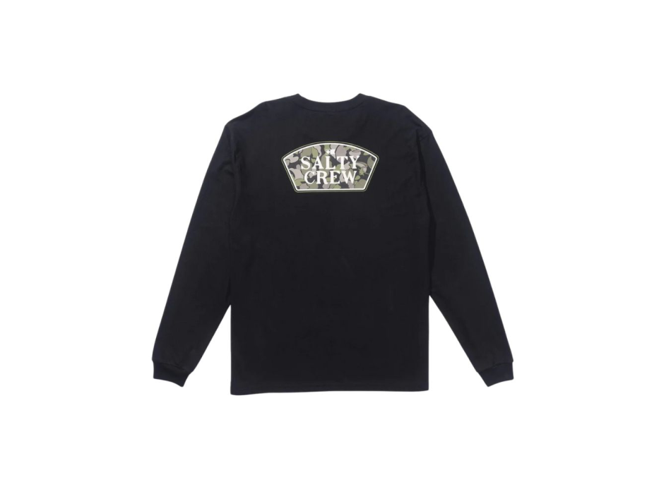SALTY CREW FILLER UP LONG SLEEVE T-SHIRT BLACK