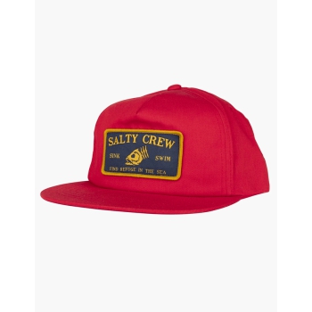 SALTY CREW FISHHEAD 5 PANEL RED