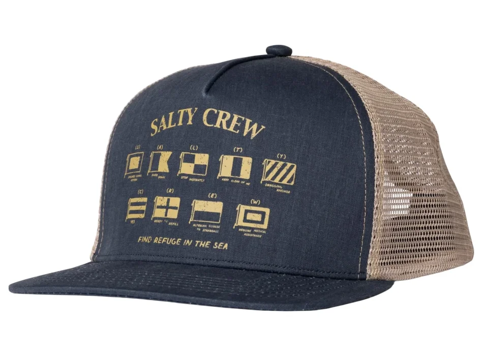 SALTY CREW GOOD TIMES TRUCKER HAT MIDNIGHT NAVY