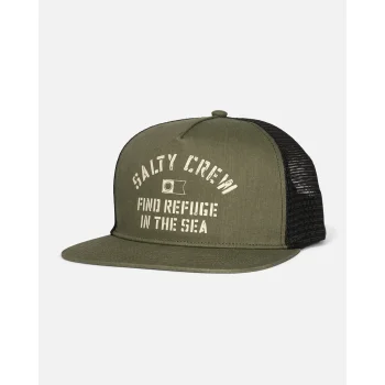 SALTY CREW GOOD TIMES TRUCKER HAT OLIVE