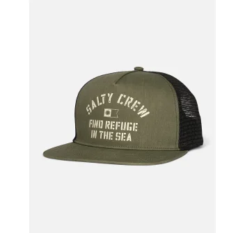 SALTY CREW GOOD TIMES TRUCKER HAT OLIVE