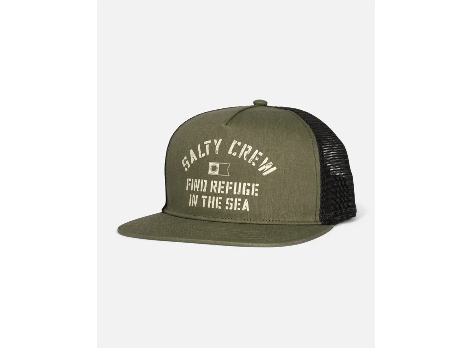 SALTY CREW GOOD TIMES TRUCKER HAT OLIVE