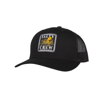 SALTY CREW INK SLINGER RETRO TRUCKER HAT BLACK