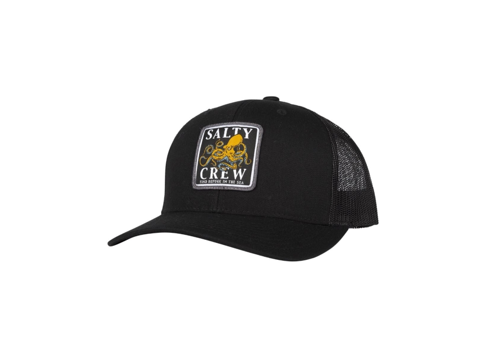 SALTY CREW INK SLINGER RETRO TRUCKER HAT BLACK