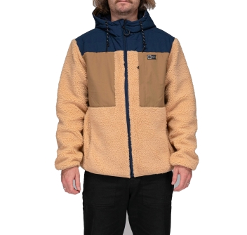 SALTY CREW KODIAK HIGH PILE SHERPA JACKET NATURAL