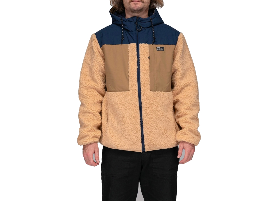 SALTY CREW KODIAK HIGH PILE SHERPA JACKET NATURAL