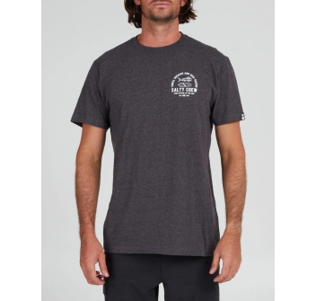 SALTY CREW LATERAL LINE STANDARD TEE CHARCOAL HEATHER