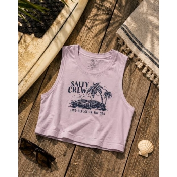 SALTY CREW LAYOVER TANK DUSTY GOLD