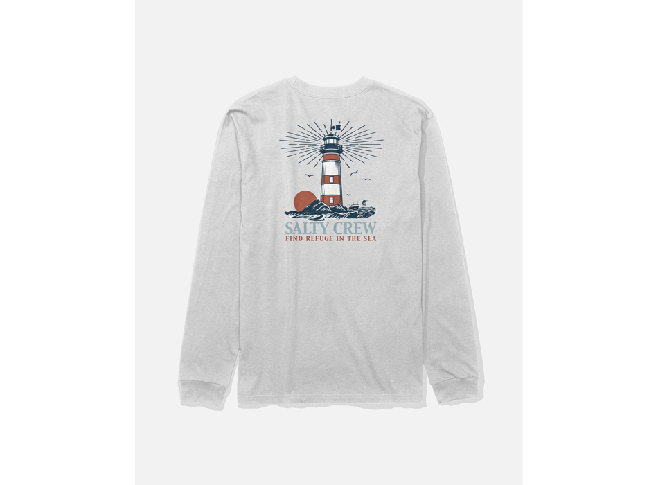 SALTY CREW LONG SLEEVE TEE HIGH BEAM WHITE