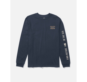 SALTY CREW OFFSET LONG SLEEVE T-SHIRT NAVY