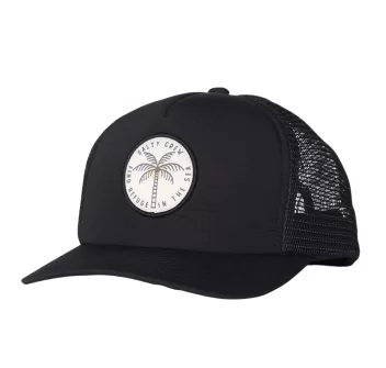 SALTY CREW QUEEN PALM TRUCKER CAP BLACK