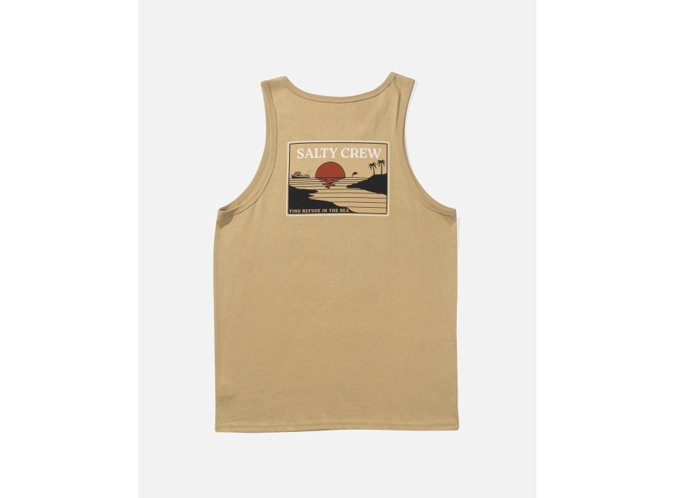 SALTY CREW REFLECTION TANK KHAKI