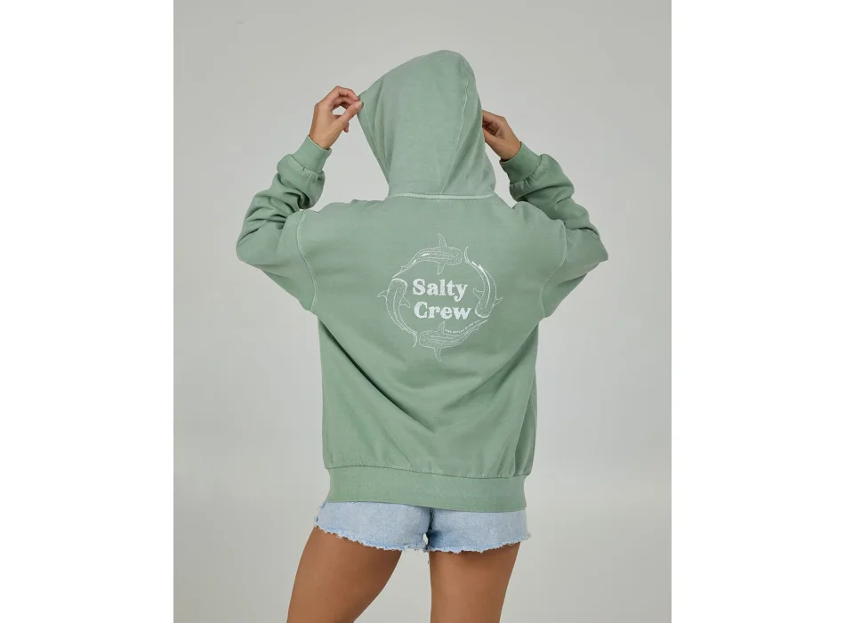 SALTY CREW RESPECT ZIP HOODIE SAGE