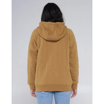 SALTY CREW SEEKING SHERPA HOODY WORKWEAR BROWN