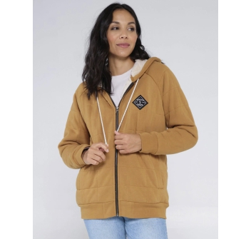 SALTY CREW SEEKING SHERPA HOODY WORKWEAR BROWN